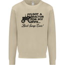 Tractor for My Wife Best Swap Ever Farming Mens Sweatshirt Jumper Sand