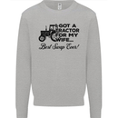 Tractor for My Wife Best Swap Ever Farming Mens Sweatshirt Jumper Sports Grey