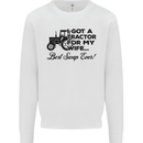 Tractor for My Wife Best Swap Ever Farming Mens Sweatshirt Jumper White