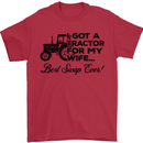 Tractor for My Wife Best Swap Ever Farming Mens T-Shirt Cotton Gildan Red