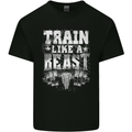 Train Like a Beast Gym Training Top Mens Cotton T-Shirt Tee Top Black