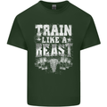 Train Like a Beast Gym Training Top Mens Cotton T-Shirt Tee Top Forest Green