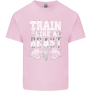 Train Like a Beast Gym Training Top Mens Cotton T-Shirt Tee Top Light Pink