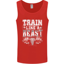 Train Like a Beast Gym Training Top Mens Vest Tank Top Red