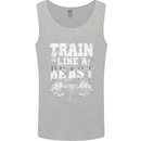 Train Like a Beast Gym Training Top Mens Vest Tank Top Sports Grey