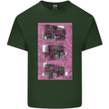 Trains Trainspotting Rail Carriages Mens Cotton T-Shirt Tee Top Forest Green