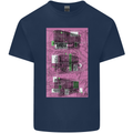 Trains Trainspotting Rail Carriages Mens Cotton T-Shirt Tee Top Navy Blue
