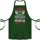 Tread Lightly Protective Dad Father's Day Cotton Apron 100% Organic Forest Green