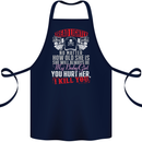 Tread Lightly Protective Dad Father's Day Cotton Apron 100% Organic Navy Blue