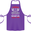 Tread Lightly Protective Dad Father's Day Cotton Apron 100% Organic Purple