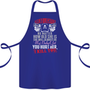 Tread Lightly Protective Dad Father's Day Cotton Apron 100% Organic Royal Blue