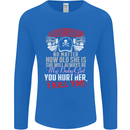Tread Lightly Protective Dad Father's Day Mens Long Sleeve T-Shirt Royal Blue