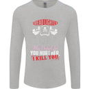 Tread Lightly Protective Dad Father's Day Mens Long Sleeve T-Shirt Sports Grey