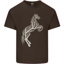 Tree Horse Ecology Equestrian Mens Cotton T-Shirt Tee Top Dark Chocolate