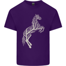 Tree Horse Ecology Equestrian Mens Cotton T-Shirt Tee Top Purple
