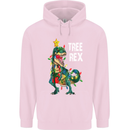 Tree Rex T-Rex Funny Christmas Dinosaur Childrens Kids Hoodie Light Pink