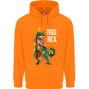 Tree Rex T-Rex Funny Christmas Dinosaur Childrens Kids Hoodie Orange