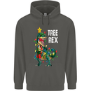 Tree Rex T-Rex Funny Christmas Dinosaur Childrens Kids Hoodie Storm Grey