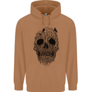 Tree Skull Mens 80% Cotton Hoodie Caramel Latte