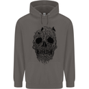 Tree Skull Mens 80% Cotton Hoodie Charcoal