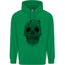 Tree Skull Mens 80% Cotton Hoodie Irish Green