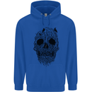 Tree Skull Mens 80% Cotton Hoodie Royal Blue