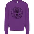 Trees What a Wonderful World Environment Mens Sweatshirt Jumper Purple