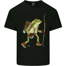 Trekking Hiking Rambling Frog Toad Funny Kids T-Shirt Childrens Black