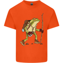 Trekking Hiking Rambling Frog Toad Funny Kids T-Shirt Childrens Orange
