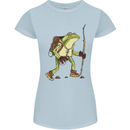 Trekking Hiking Rambling Frog Toad Funny Womens Petite Cut T-Shirt Light Blue