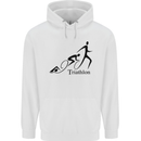 Triathlon Running Swimming Cycling Mens 80% Cotton Hoodie White