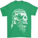 Tribal Viking Skull Mens T-Shirt Cotton Gildan Irish Green