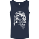 Tribal Viking Skull Mens Vest Tank Top Navy Blue