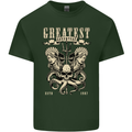 Trident Skull Scuba Diving Octopus Cthulhu Mens Cotton T-Shirt Tee Top Forest Green