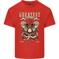 Trident Skull Scuba Diving Octopus Cthulhu Mens Cotton T-Shirt Tee Top Red