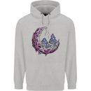 Trippy Magic Mushroom Moon LSD Psychedelic Mens 80% Cotton Hoodie Sports Grey