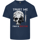 Trust Me I'm a Doctor Skull Gothic Skeleton Mens Cotton T-Shirt Tee Top Navy Blue