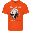 Trust Me I'm a Doctor Skull Gothic Skeleton Mens Cotton T-Shirt Tee Top Orange