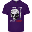 Trust Me I'm a Doctor Skull Gothic Skeleton Mens Cotton T-Shirt Tee Top Purple