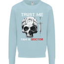 Trust Me I'm a Doctor Skull Gothic Skeleton Mens Sweatshirt Jumper Light Blue