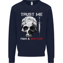 Trust Me I'm a Doctor Skull Gothic Skeleton Mens Sweatshirt Jumper Navy Blue