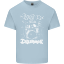 Trust Me I'm a Drummer Funny Drumming Drum Mens Cotton T-Shirt Tee Top Light Blue