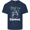Trust Me I'm a Drummer Funny Drumming Drum Mens Cotton T-Shirt Tee Top Navy Blue