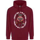 Trust Me I'm a Nerd Geek Graduate Brainy Childrens Kids Hoodie Maroon