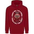 Trust Me I'm a Nerd Geek Graduate Brainy Childrens Kids Hoodie Red