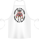 Trust Me I'm a Nerd Geek Graduate Brainy Cotton Apron 100% Organic White
