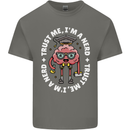 Trust Me I'm a Nerd Geek Graduate Brainy Kids T-Shirt Childrens Charcoal