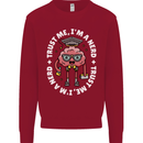 Trust Me I'm a Nerd Geek Graduate Brainy Mens Sweatshirt Jumper Red