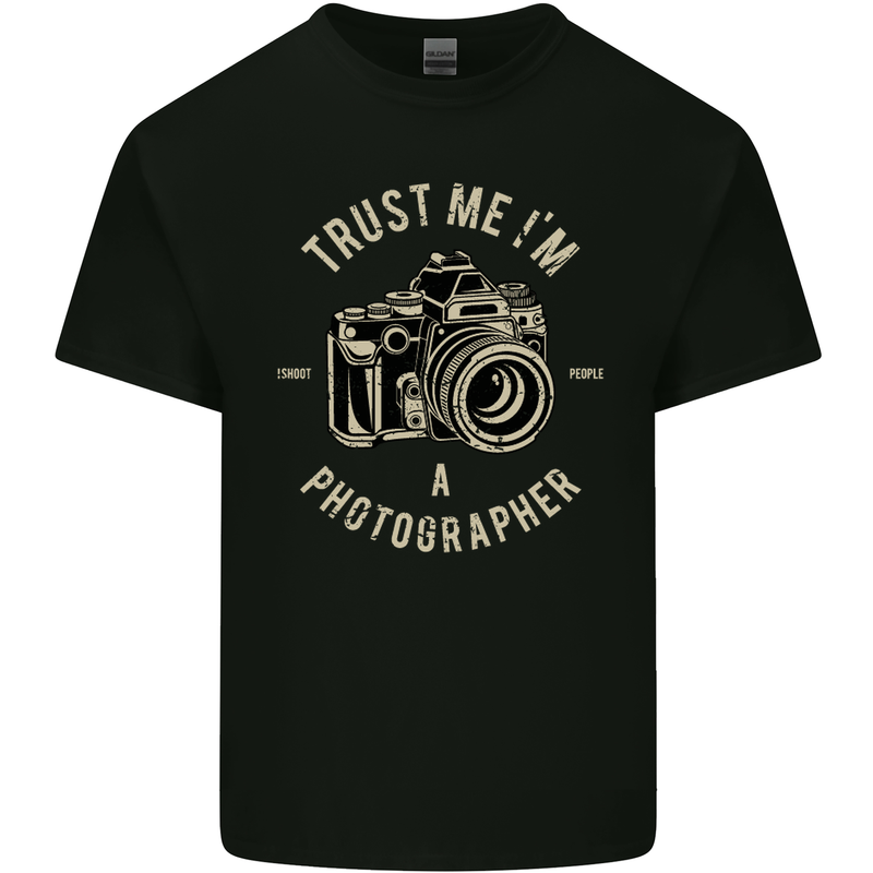 Trust Me I'm a Photographer Photography Mens Cotton T-Shirt Tee Top Black