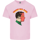 Trust No One Devil Demon 2 Faced Satan Kids T-Shirt Childrens Light Pink